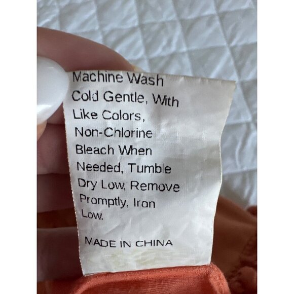 mini skirt, tassels, lined, S, orange, lightweight, burnt orange, rust, gameday - Picture 4 of 10